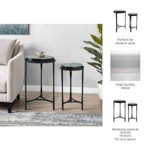 EDGARWIND SET OF 2 GRAY TABLE 26 (IN) 9