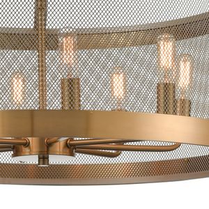 Line in the Sand 24'' Wide 8-Light Chandelier - Satin Brass 4