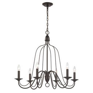Monroe 30'' Wide 6-Light Chandelier - Oil Rubbed Bronze 1