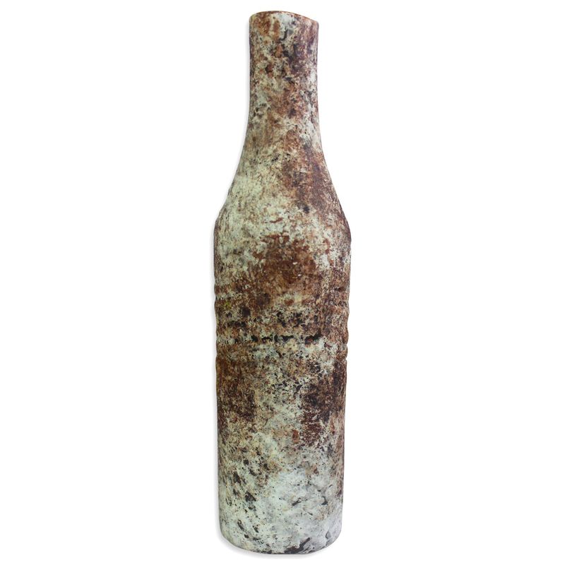 10" Aged Rustic Brown Decorative Vase