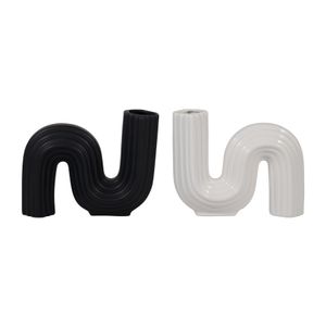 CER, 6" LOOPY VASE, BLACK 9