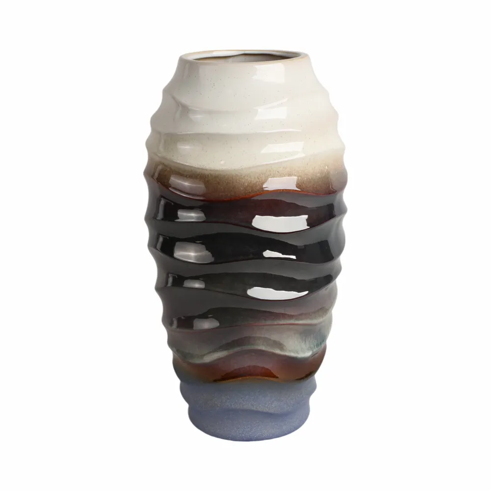 BAIRDSTONE BROWN VASE 19 (IN)