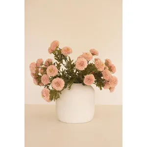 Bundle of 7 Artificial Light Pink Ball Dahlias 1
