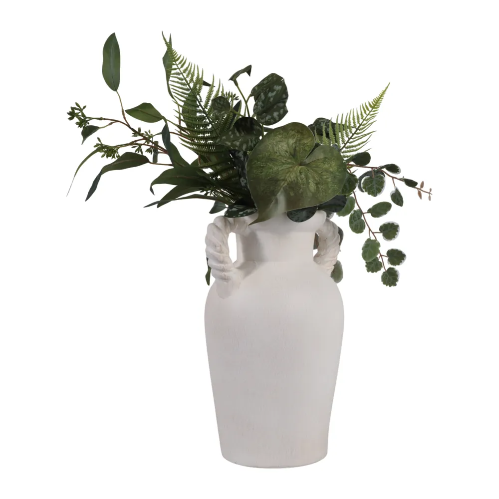 CLOVERWIND WHITE VASE 14 (IN)