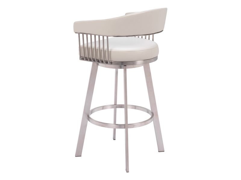 Bantry Swivel Barstool White 6