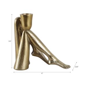 CLINTONMORE GOLD CANDLE HOLDER 6 (IN) 9