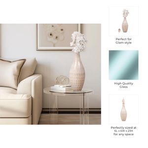 DENTONSHAW IVORY GLASS VASE 23 (IN) 11