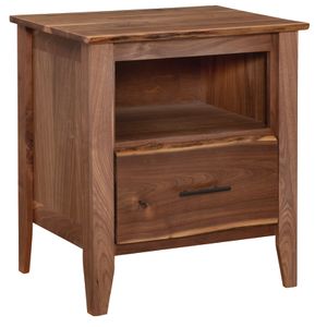 Heartland Walnut One Drawer Cubby Nightstand 1