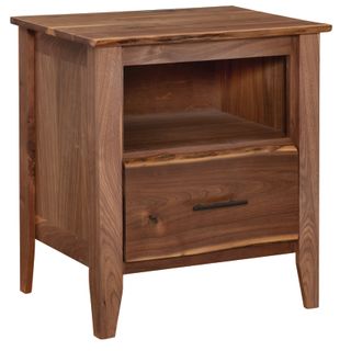 Heartland Walnut One Drawer Cubby Nightstand
