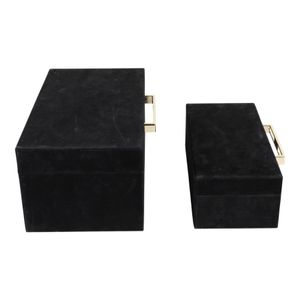 GRANLEYBURN SET OF 2 BLACK BOXES 6 (IN) 4