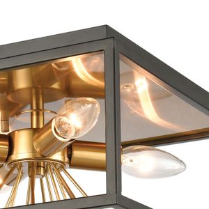 Spark 12'' Wide 4-Light Flush Mount - Matte Black 3