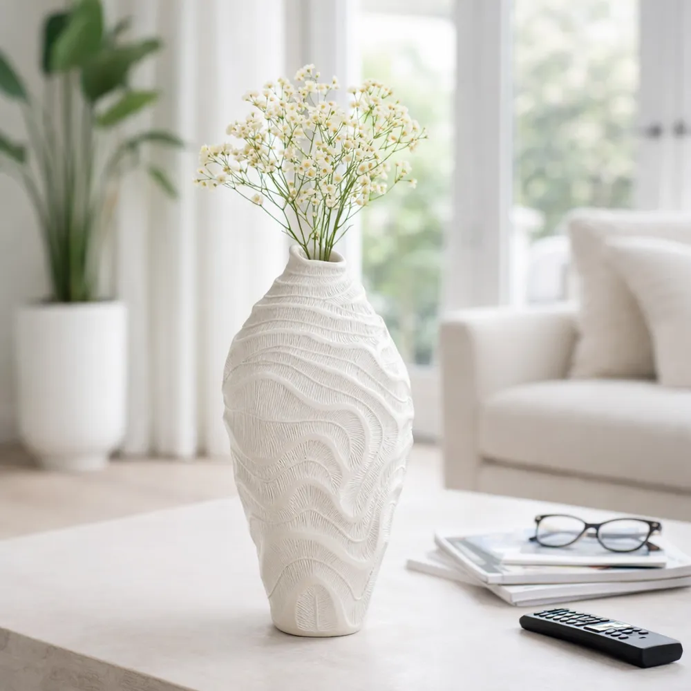 CAMDENSHAW WHITE VASE 14 (IN)