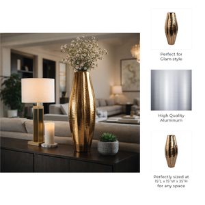 MORTONCREST GOLD VASE 35 (IN) 10