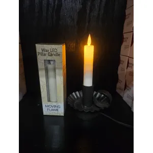 Red Electric Moving Flame LED Candle 5.5in 8