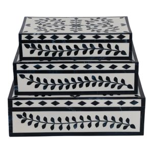 DRAPERTON SET OF 3 BLUE BOXES 4 (IN) 6