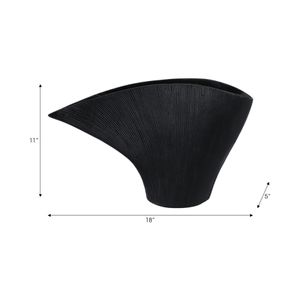 CALDERWORTH BLACK VASE 11 (IN) 9