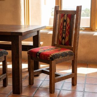 Barnwood Artisan Upholstered Side Chair - 
Upgrade Fabric
