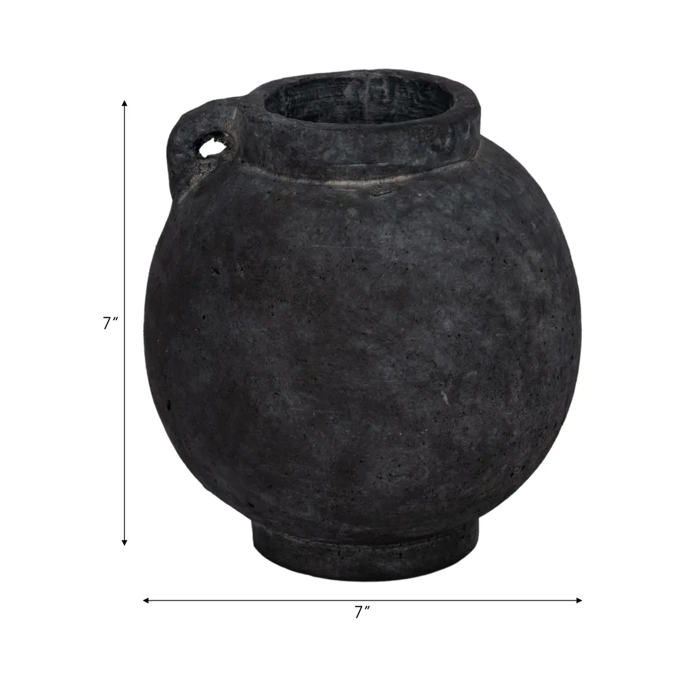 CORBINFORD BLACK VASE 8 (IN)