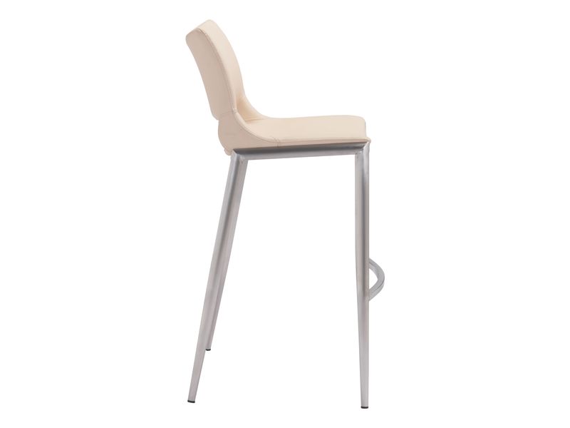Ace Barstool Light Pink & Silver 3
