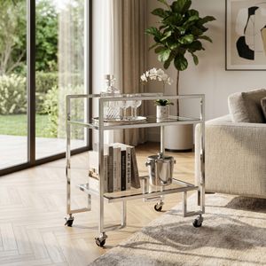ROBINWAY SILVER BAR CART 32 (IN) 5