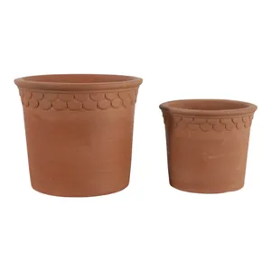 COOPERBEACH SET OF 2 RED PLANTER 8 (IN) 4