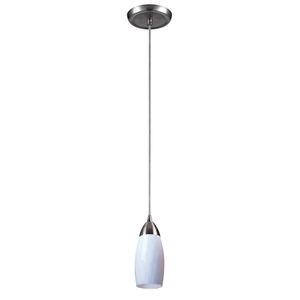 Milan 3'' Wide 1-Light Mini Pendant - Satin Nickel with Simple White Glass 1