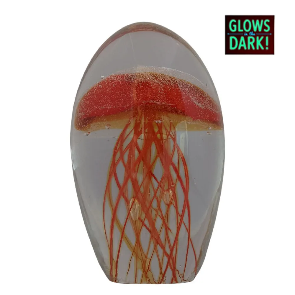 3-3/4" ORANGE JELLYFISH GLOW IN DARK