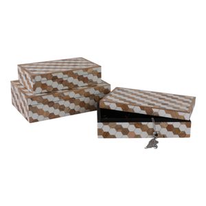 GALTONOAK SET OF 3 BROWN BOXES 4 (IN) 3
