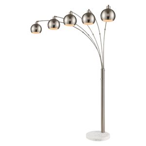 Peterborough 85.5'' High 5-Light Floor Lamp - Polished Nickel 1