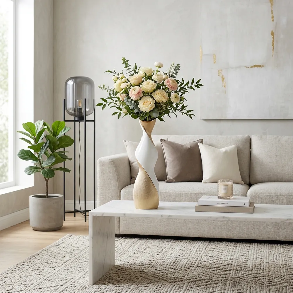 BRICESTONE GOLD VASE 24 (IN)
