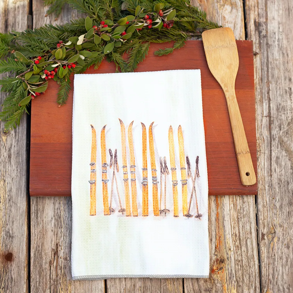 Mont Blanc blu Eco Kitchen Tea Towel