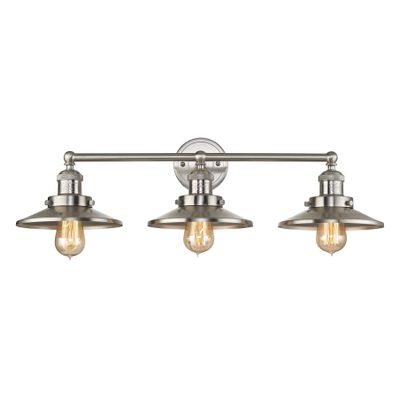 English Pub 28″ Wide 3-Light Vanity Light - Satin Nickel