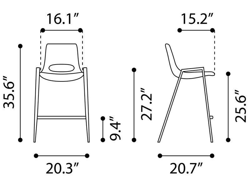 Desi Counter Stool Brown & Walnut 10