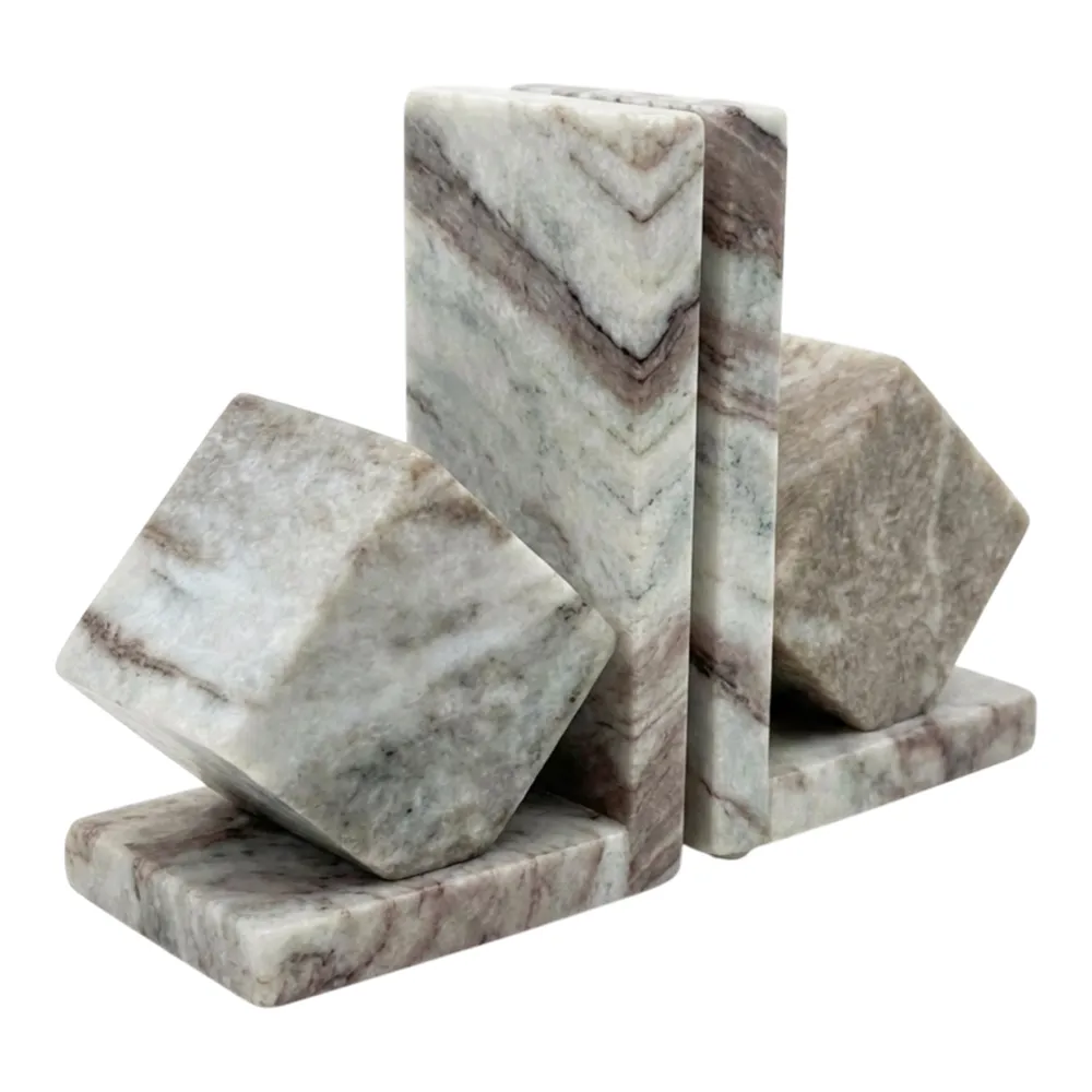 MARCFIELD SET OF 2 GRAY BOOKENDS 6 (IN)