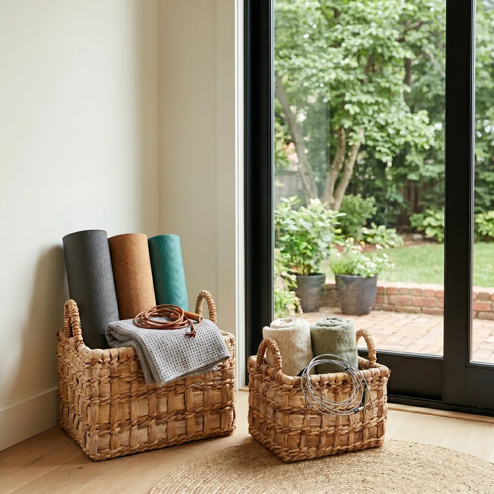 BENNETTON SET OF 2 BROWN STORAGE 17 (IN)