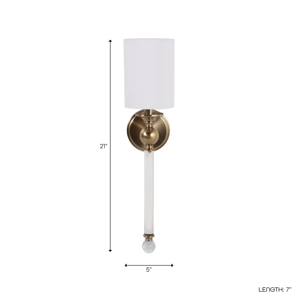 MILTONCLIFF CLEAR SCONCE 21 (IN)
