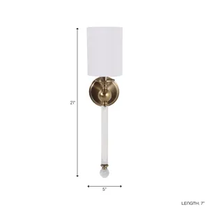 MILTONCLIFF CLEAR SCONCE 21 (IN) 7