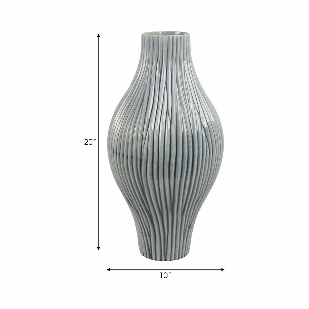 HANNAHROSE GRAY VASE 20 (IN)