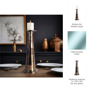 BRUNOGATE BRONZE CANDLE HOLDER 19 (IN) 11