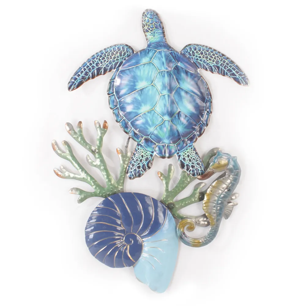 26-1/2" SHELL AND TURTLE WALL ART
