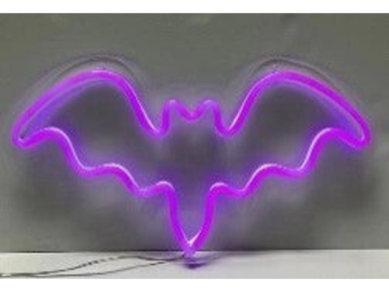 15IN PURPLE BAT NEON LIGHT B/O 1