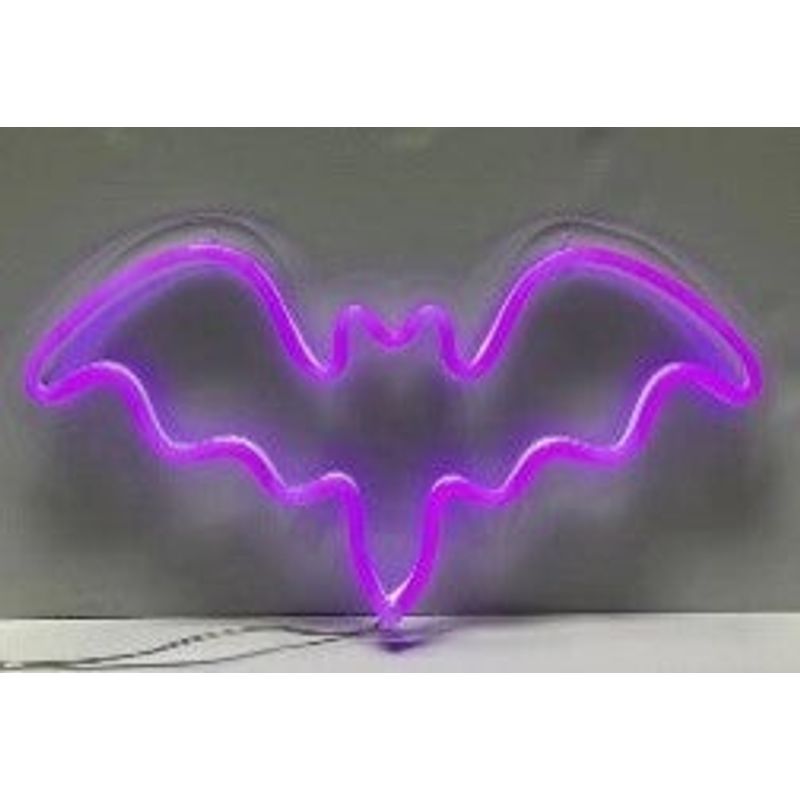 15IN PURPLE BAT NEON LIGHT B/O