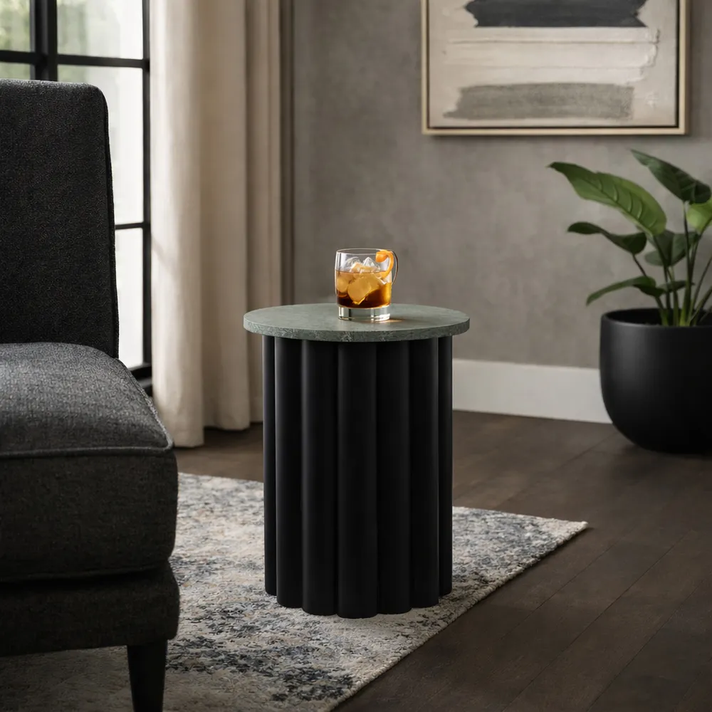 DOUGALWORTH BLACK TABLE 20 (IN)