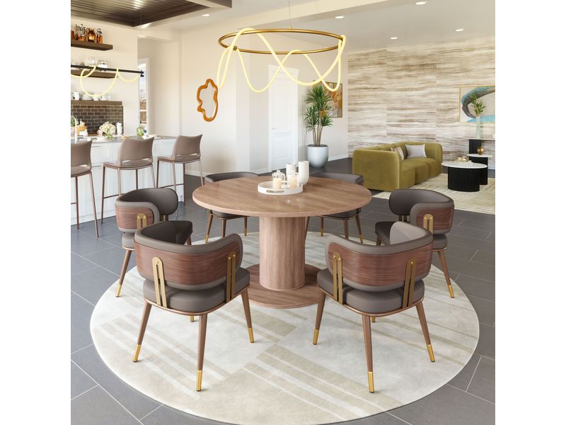 Brew Dining Chair Brown & Walnut 10