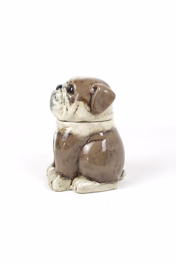 Ceramic Bulldog Canister