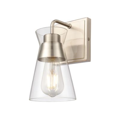Brookville 9″ High 1-Light Sconce - Satin Nickel