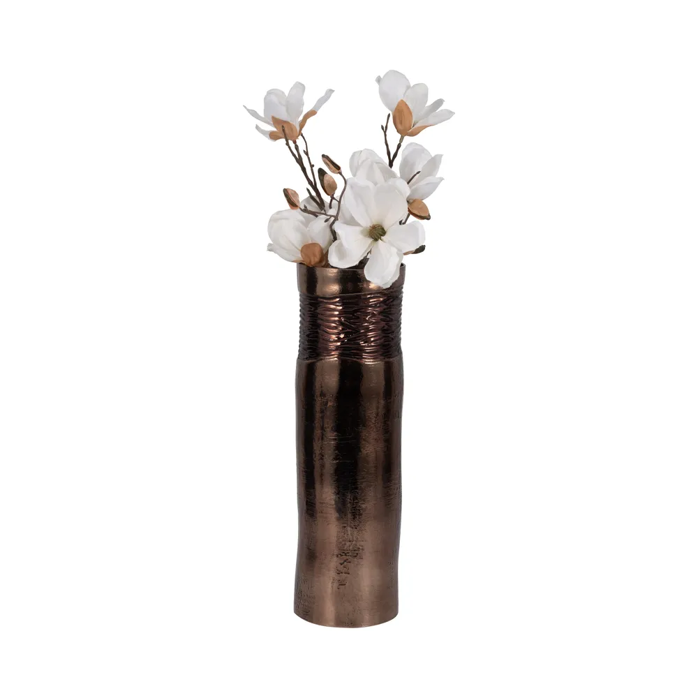 HAMDENWAY BRONZE GLASS VASE 18 (IN)