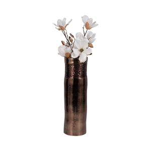 HAMDENWAY BRONZE GLASS VASE 18 (IN) 3