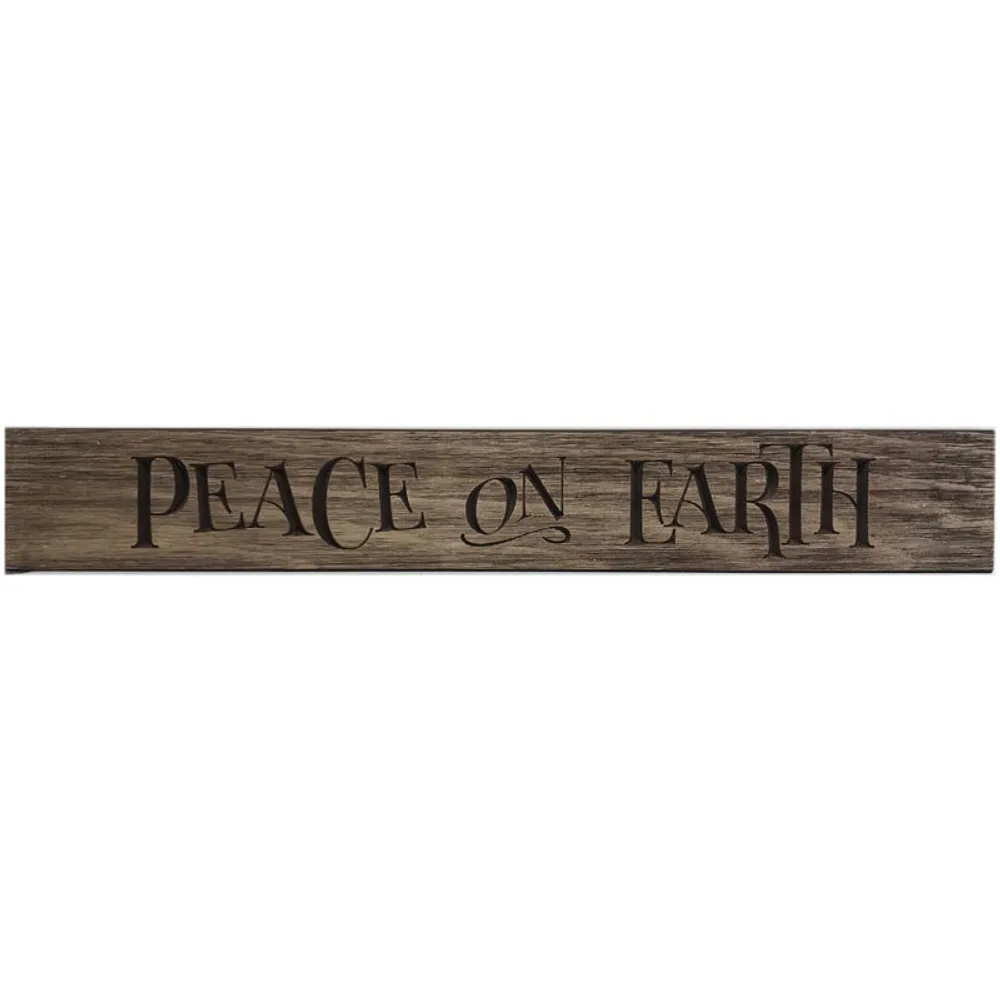 24" USA PEACE ON EARTH BARNWOOD SIGN