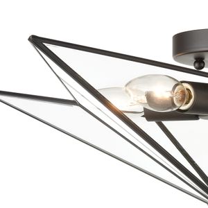 Moravian Star 21'' Wide 5-Light Flush Mount - Oil Rubbed Bronze 3
